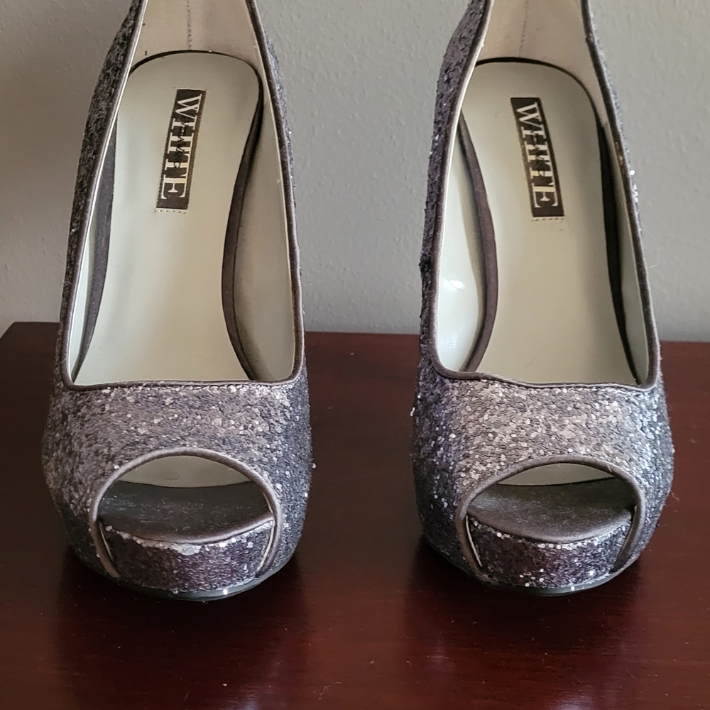 Vera Wang White Collection Glitter Stiletto